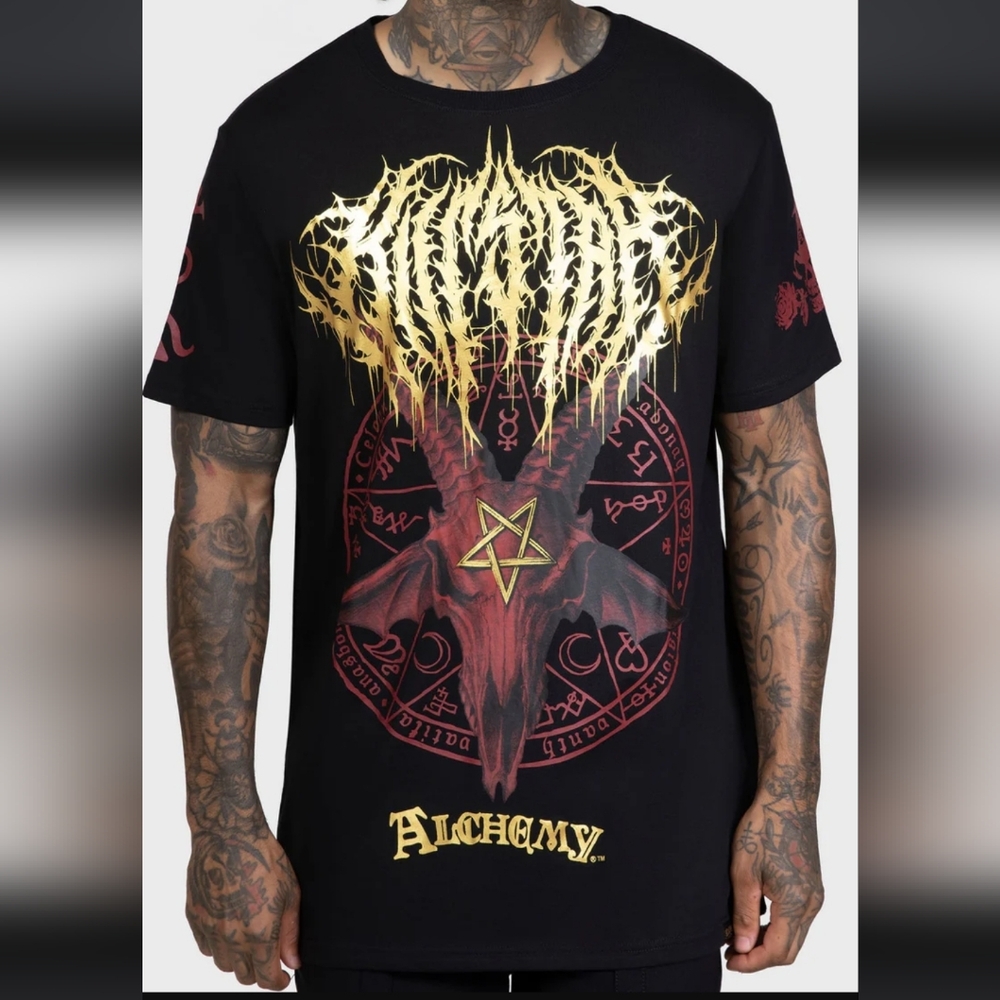 Killstar Unisex Black and Gold Alchemy Tee - Picture 5 of 8
